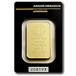 1oz Gold Bar Argor Heraeus
